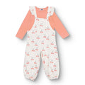 HelloBaby Dungaree-Tshirt - Ecru Printed