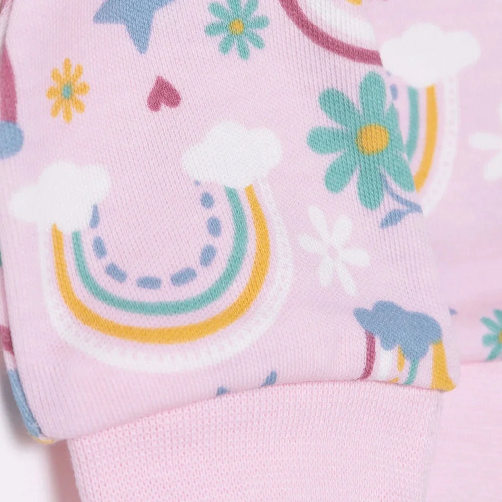 HelloBaby Girls Mitten Sky - Pink Printed