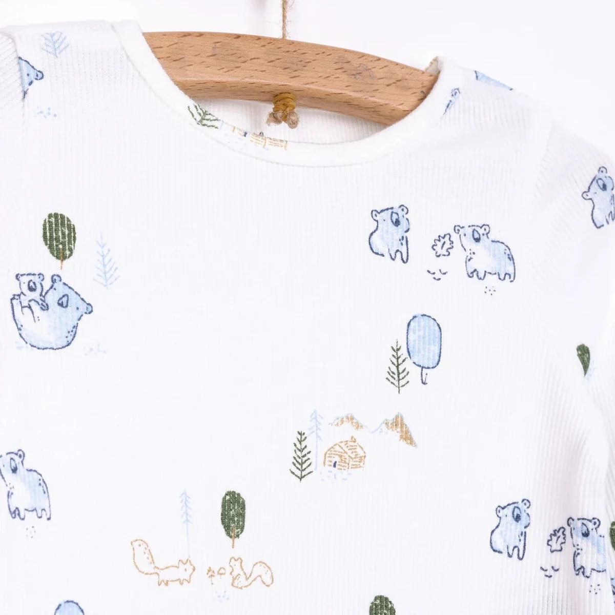 HelloBaby Boy Long Sleeve Pyjamas Set - Ecru
