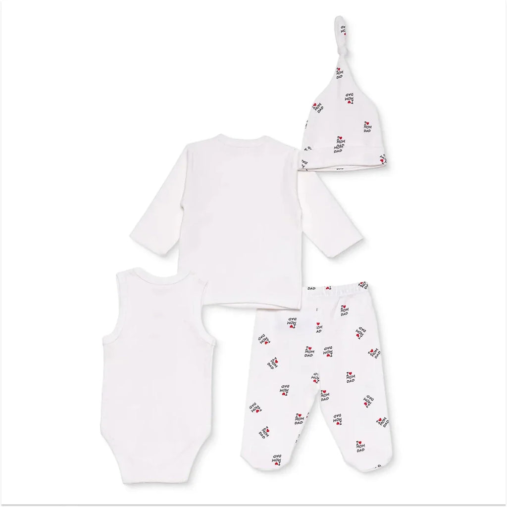 HelloBaby Unisex 100% Cotton 10-Piece Hospital Gift Set - Ecru