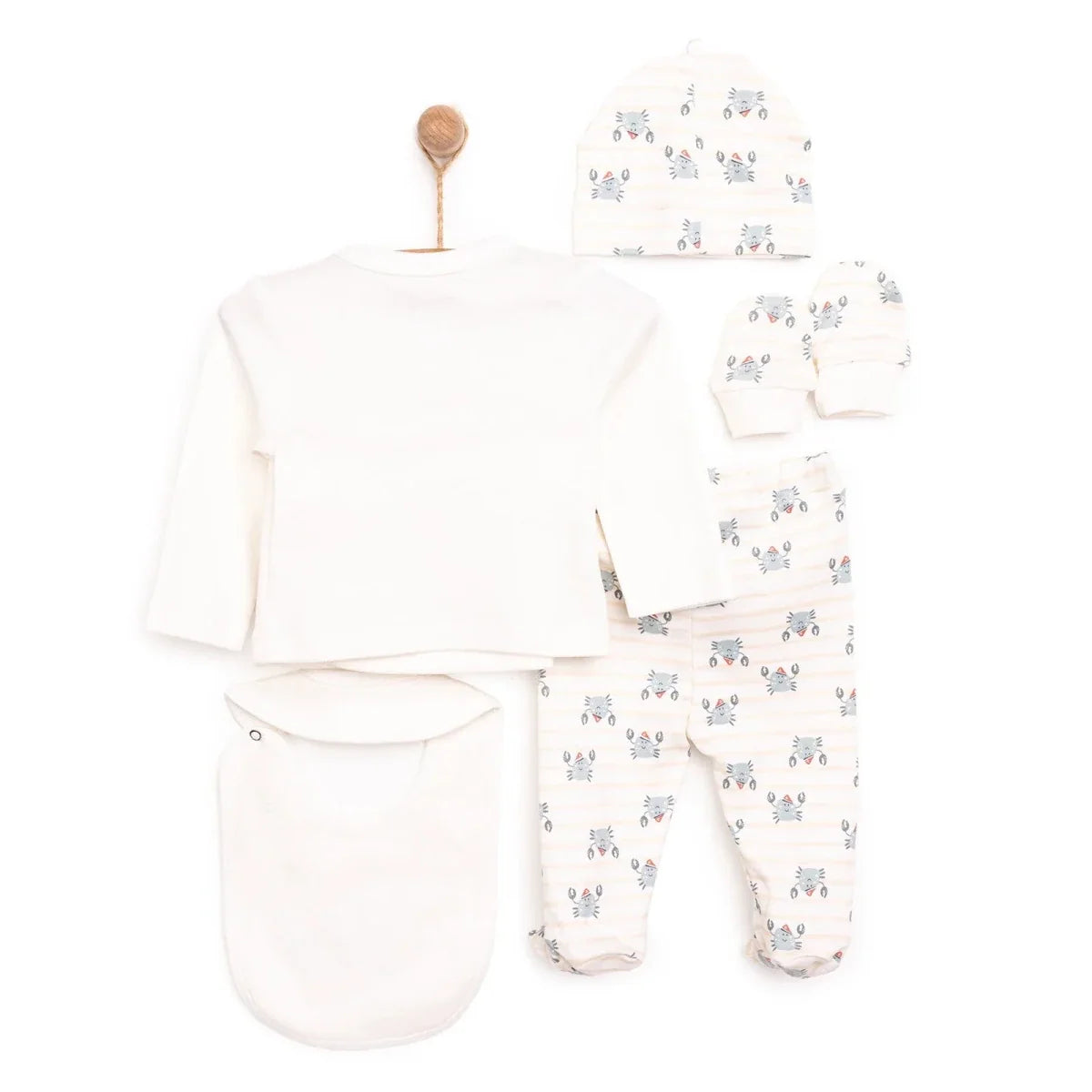 HelloBaby Newborn 5 pcs Starter Set - Ecru