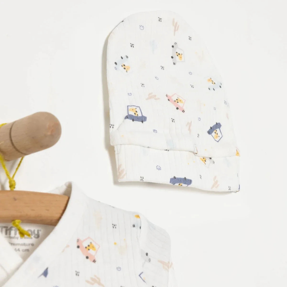 Tiffany 100% Cotton Tiny Baby Set - Ecru