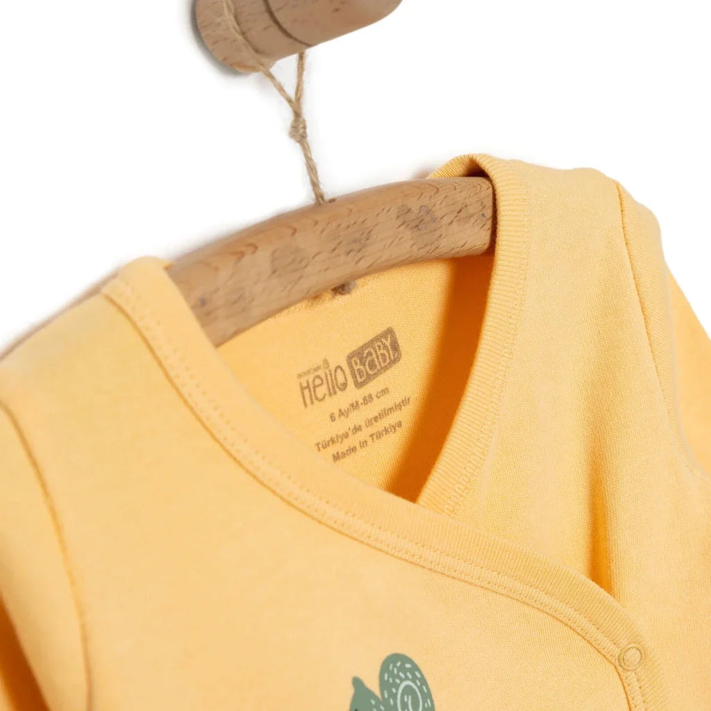 HelloBaby Girl Wrapover Top-Hat-Footed Bottom - Salmon