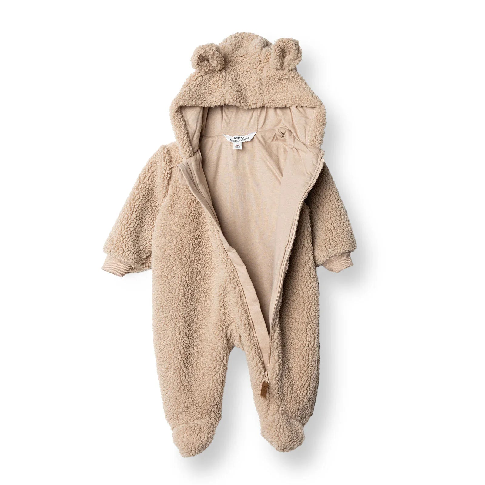 Midimod Newborn Welsoft Footed Jumpsuit - Light Brown