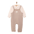 Cassiope Newborn Dungarees Set - Beige