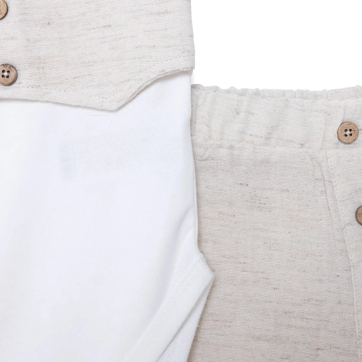 HelloBaby Boys Ceremony Muslin Outfit - Beige