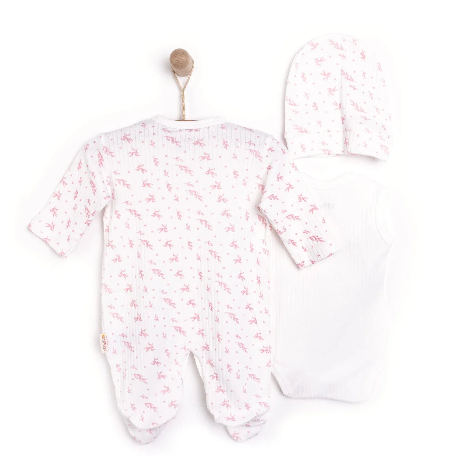 Tiffany 100% Cotton Tiny Baby Set - Ecru