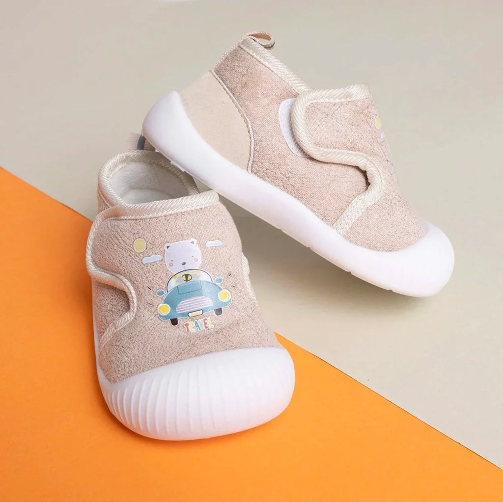 HelloBaby Boys First Step Shoes - Salmon