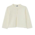 HelloBaby Girls Knitted Cardigan Buttoned Berry Belle Peter Pan Collar Long Sleeve - Ecru