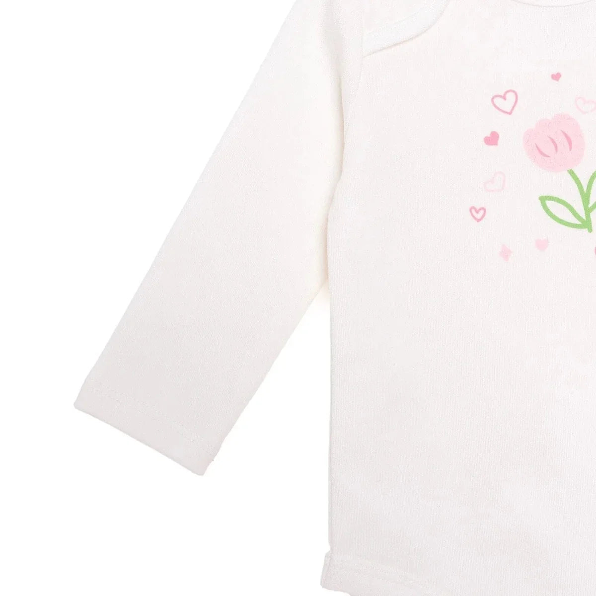 HelloBaby Girls Body-Footed Bottom-Hat Flower - Ecru