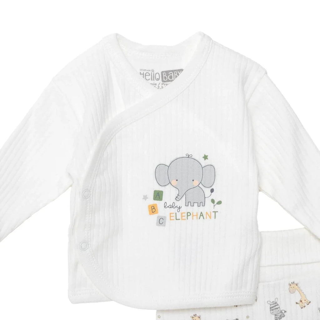 HelloBaby 100% Cotton Tiny Baby Set  - Ecru