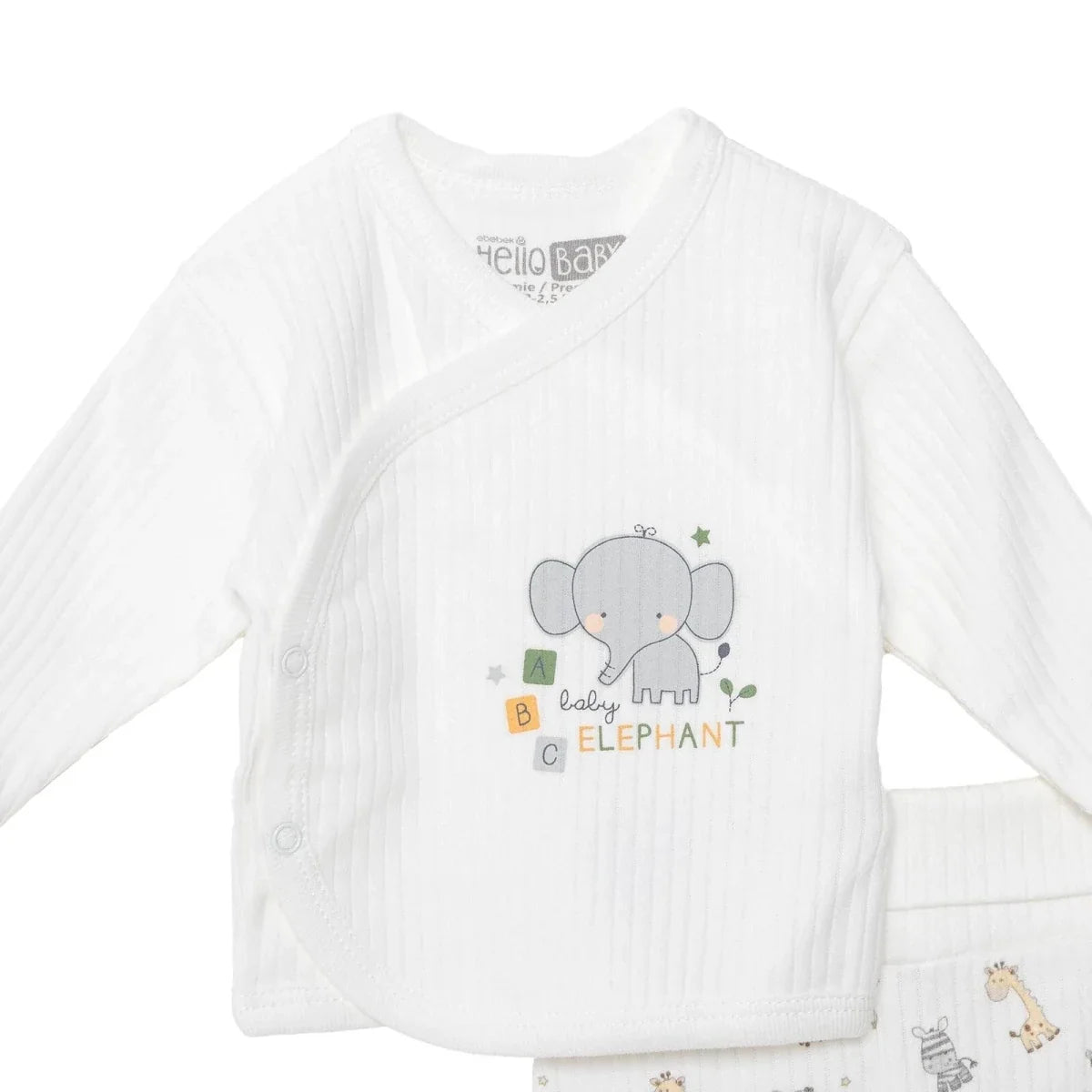 HelloBaby 100% Cotton Tiny Baby Set  - Ecru