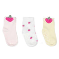 HelloBaby Girls Pack of 3 Non-Slip Socks Animal Print Cotton Rich - Red