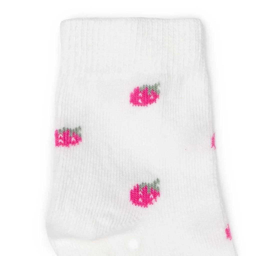 HelloBaby Girls Pack of 3 Non-Slip Socks Animal Print Cotton Rich - Red