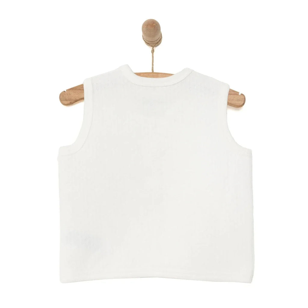 HelloBaby Girl Quilted Vest - Ecru