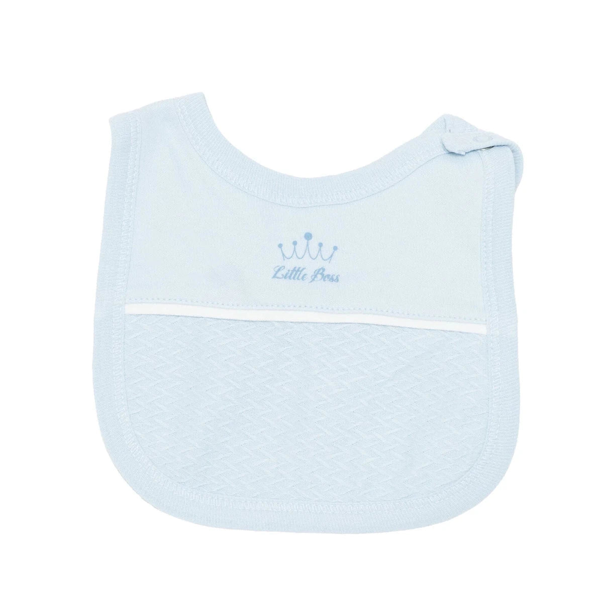 Bebetto Boys 5-Piece Newborn Hospital Set Snap Fastening Little Boss Shirt Collar Full Length Long S - Blue