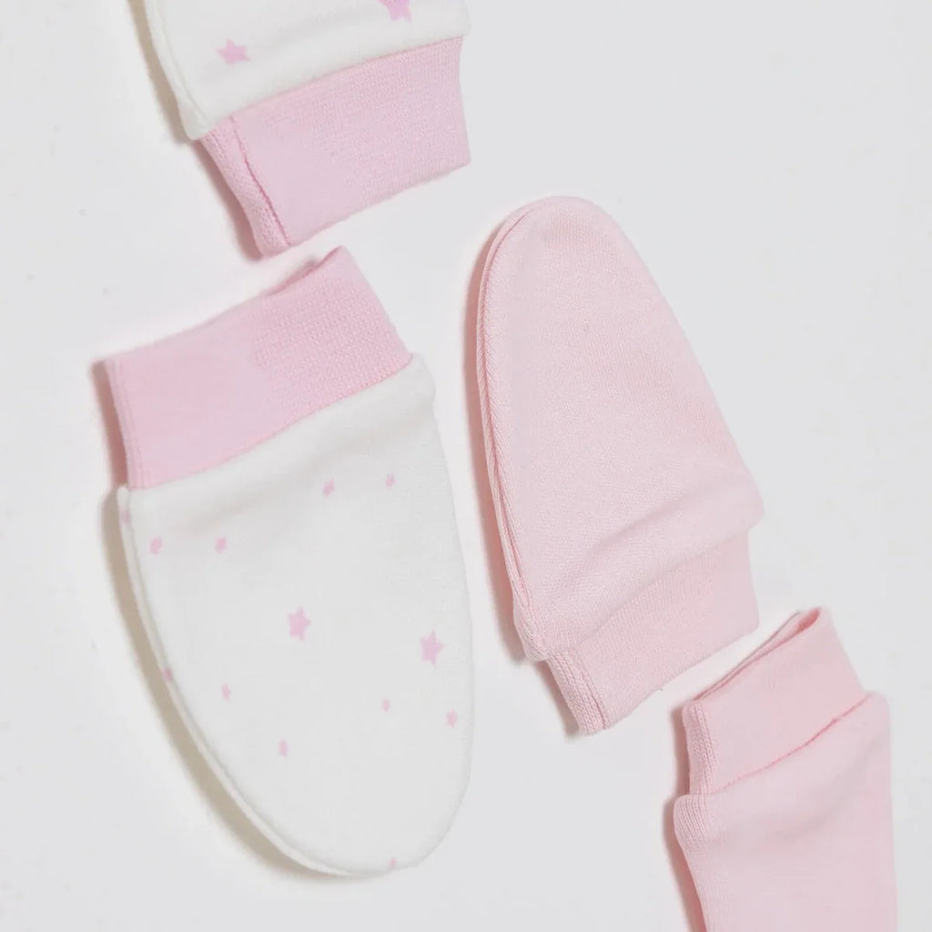 HelloBaby Newborn Mittens - Light Pink