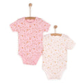 HelloBaby 2-Pack Short Sleeve Bodysuits Girls - Pink