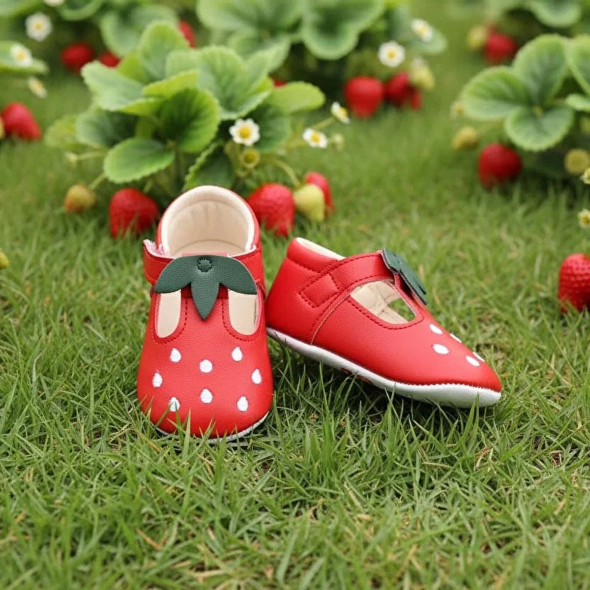 Papulin Girls Pre-Walker Shoes - Red