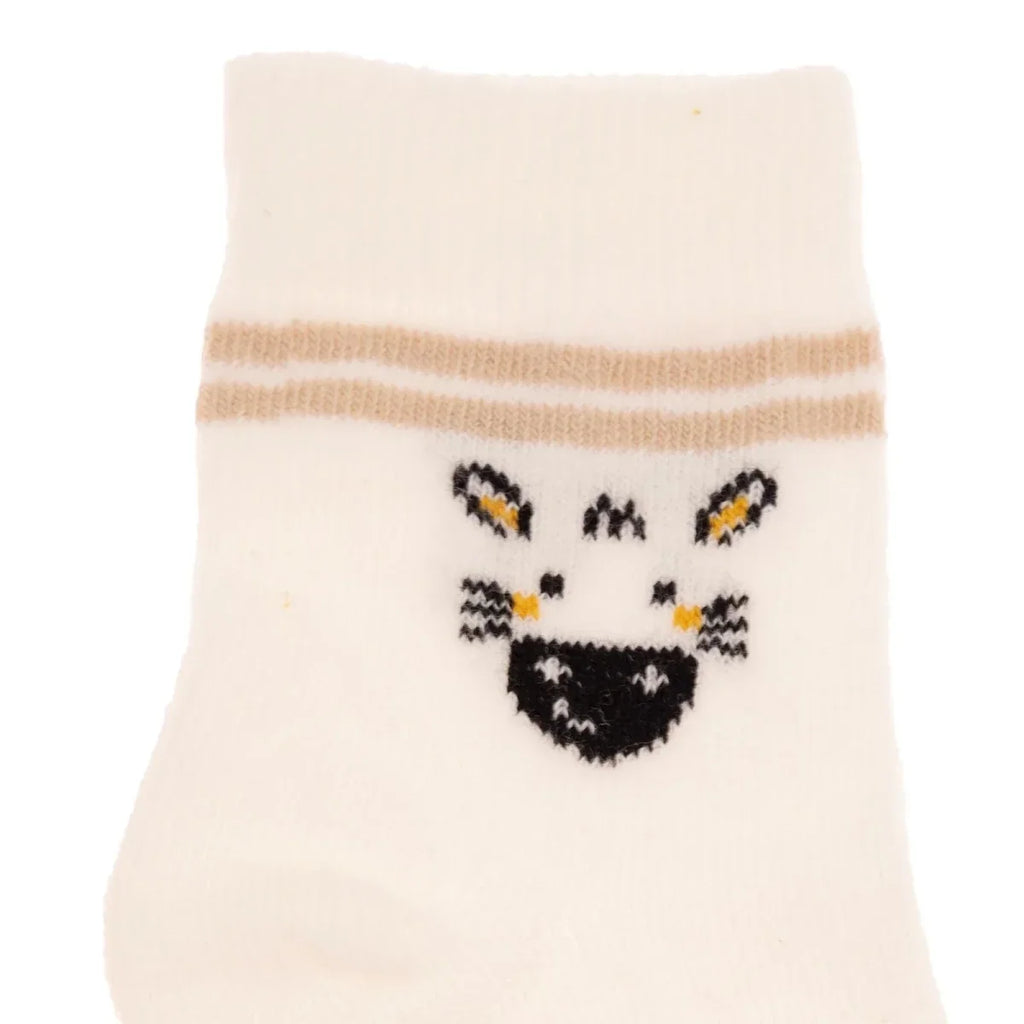 HelloBaby Boys 3-Pack Baby Socks Animal - Mustard