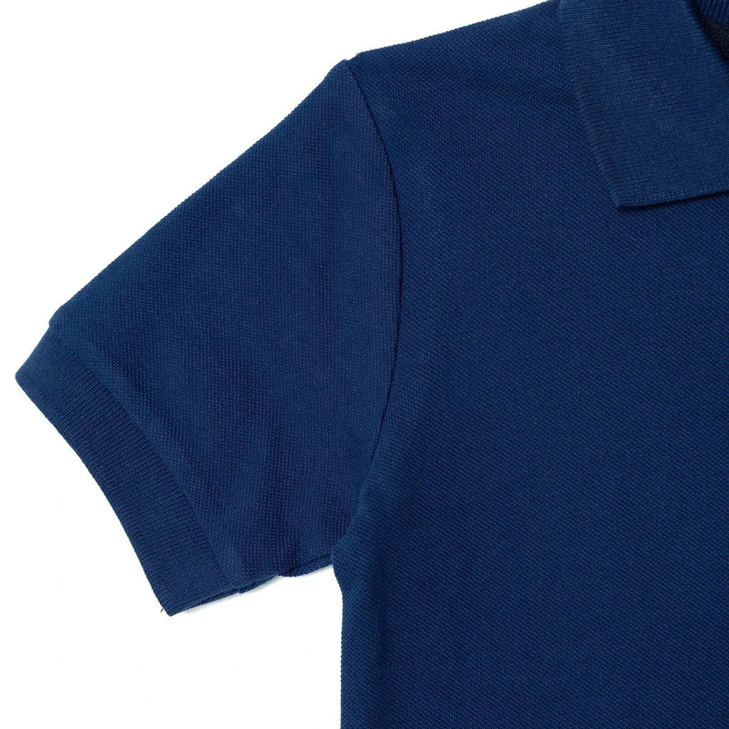 HelloBaby Boys T-shirt Buttoned Smart Line Polo Collar Short Sleeve - Navy Blue