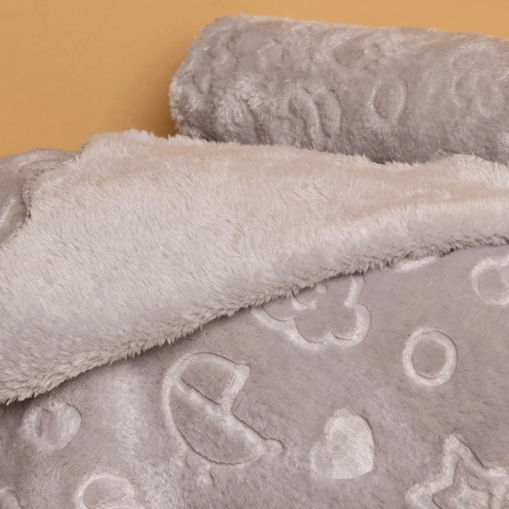 Little Dreams Unisex Plush Blankets - Grey