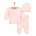 HelloBaby Newborn Organic Wrapover Top-Hat - Light Pink