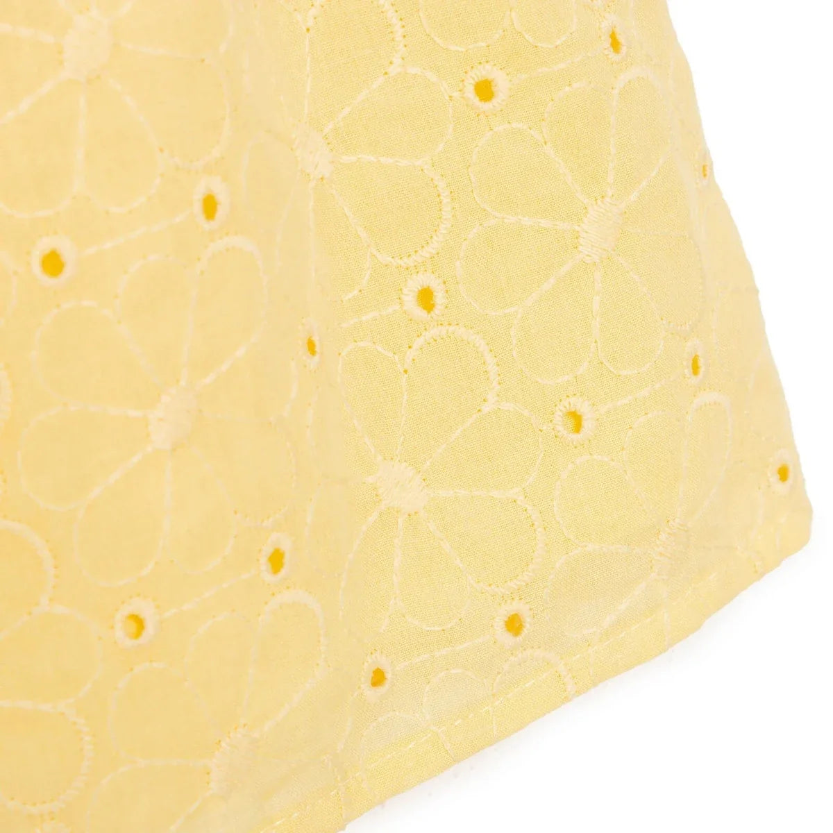 HelloBaby Girls Dress Buttoned Ditsy Flower Peter Pan Collar Short Sleeve - Yellow