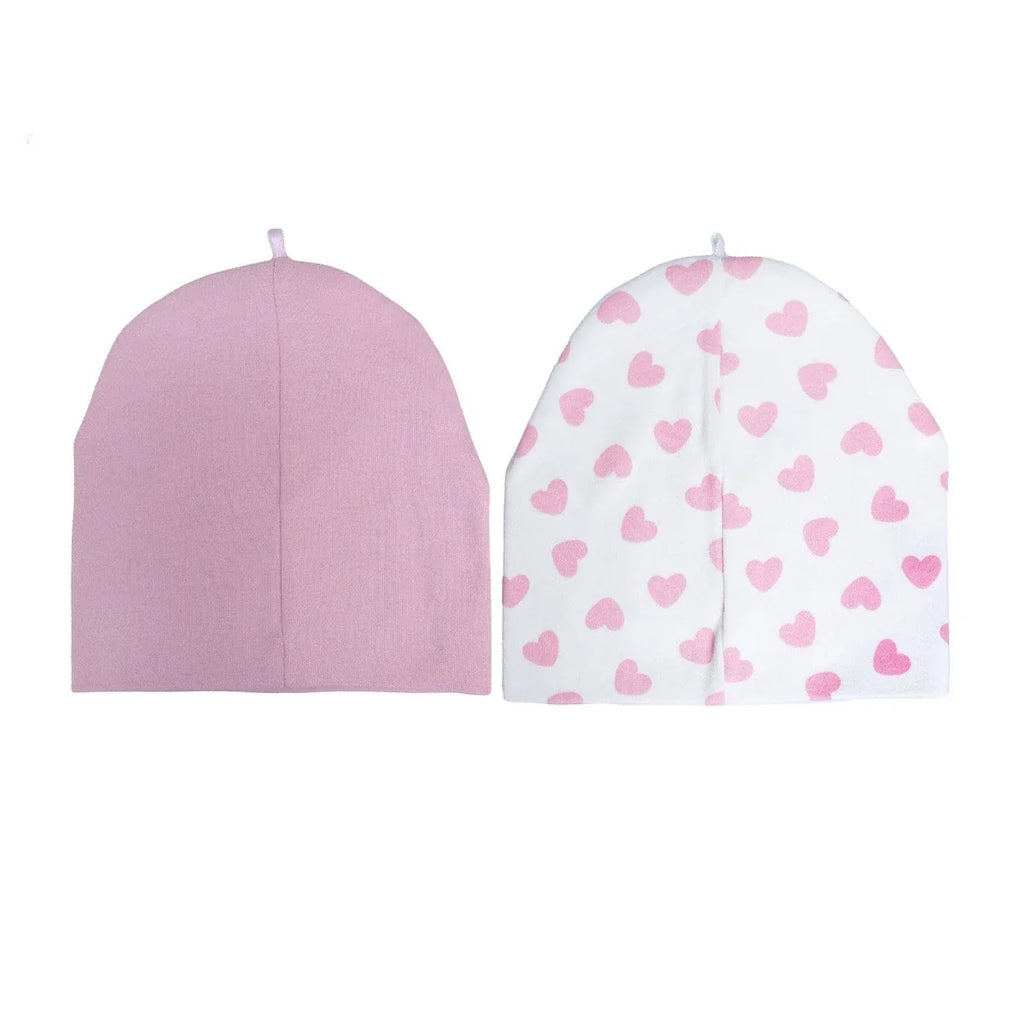Little Plane Girls 2-Pack Hat Heart - Pink
