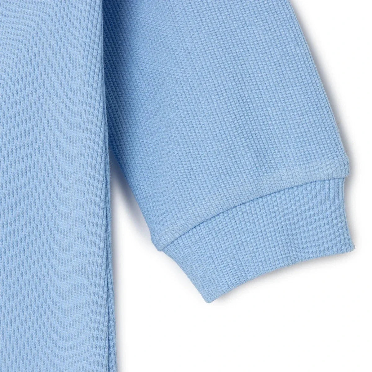 HelloBaby Boys Footed Sleepsuit Zip Fastening Crew Neck Full Length Long Sleeve - Blue