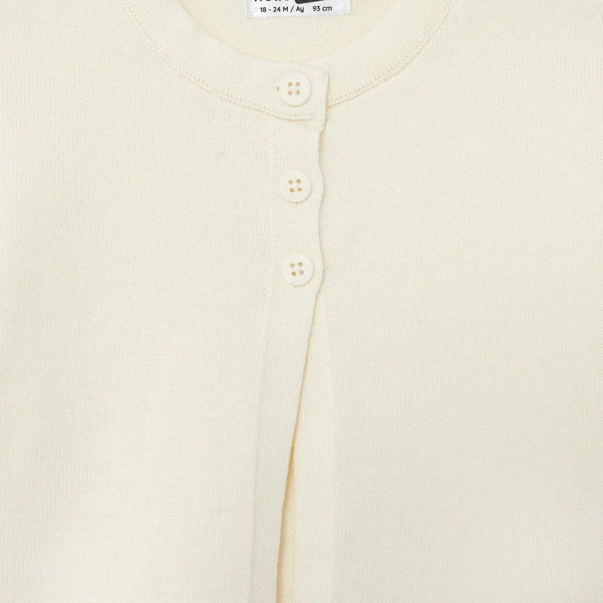 HelloBaby Girls Knitted Cardigan Buttoned Berry Belle Peter Pan Collar Long Sleeve - Ecru