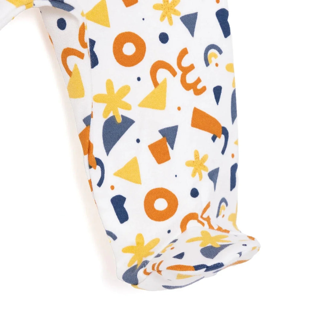 Newborn Baby Boy Onesie-Hat-Booted Bottom 3Pcs - Ecru