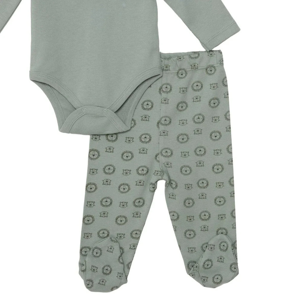 HelloBaby Boys Body-Footed Bottom-Hat Animal - Green