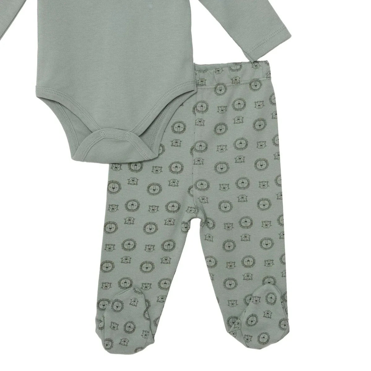 HelloBaby Boys Body-Footed Bottom-Hat Animal - Green