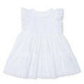 HelloBaby Girls Dress Buttoned Berry Belle Crew Neck Short Sleeve - Ecru