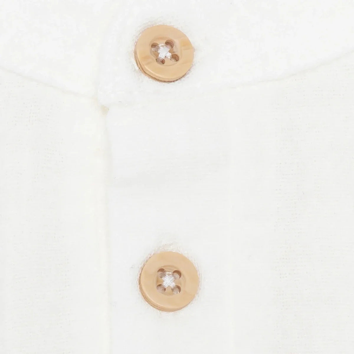 HelloBaby Boys Shirt Buttoned Little Sailor Mandarin Collar Long Sleeve - Ecru