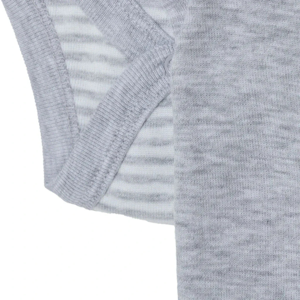 HelloBaby Boys Pack of 2 Short-Sleeve Bodysuits - Grey