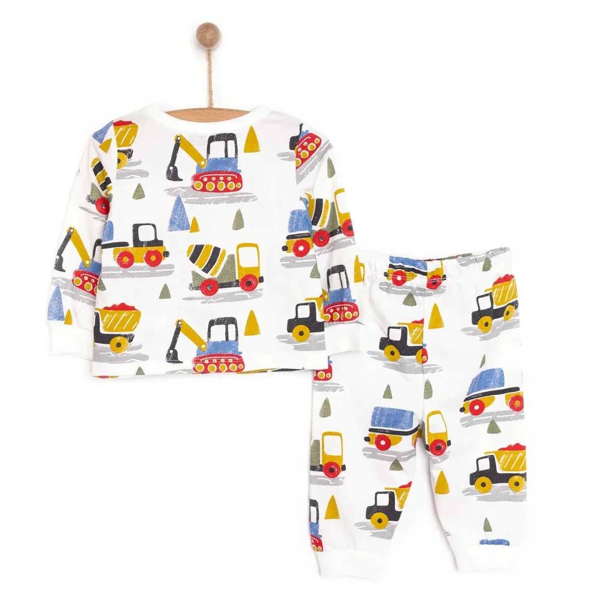 HelloBaby Baby Boy Long Sleeve Pyjamas Set - Ecru