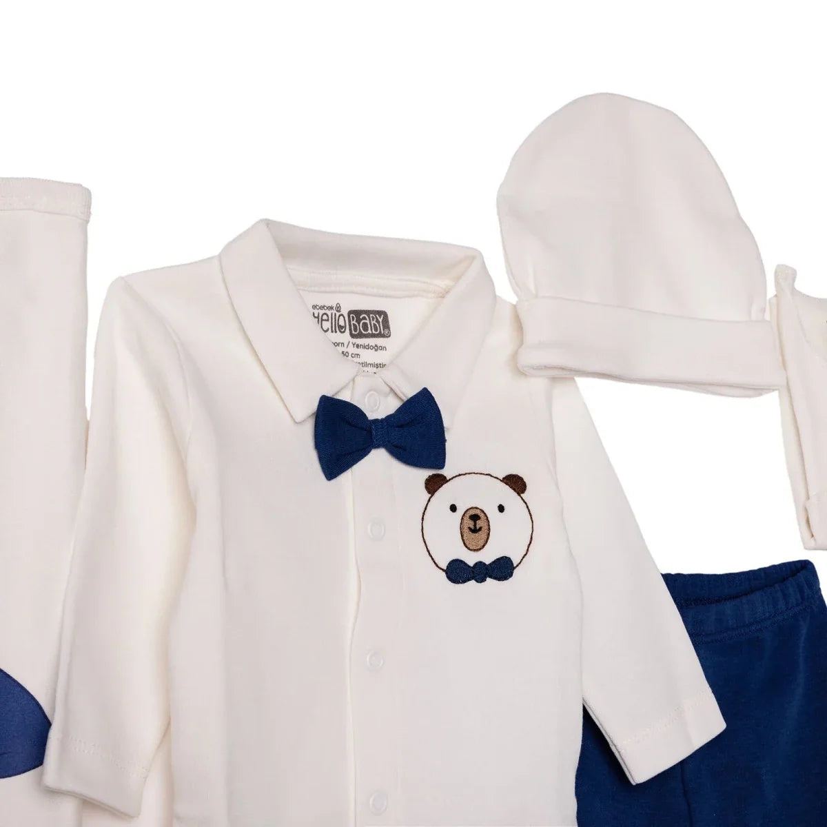 HelloBaby Newborn 10-Piece Newborn Hospital Set - Ecru