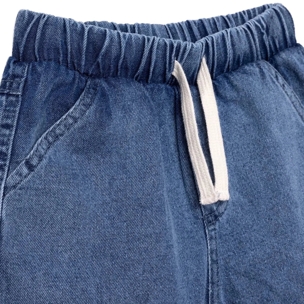 HelloBaby Boys Denim Shorts Lace-up Little Sailor Above the Knee - Blue