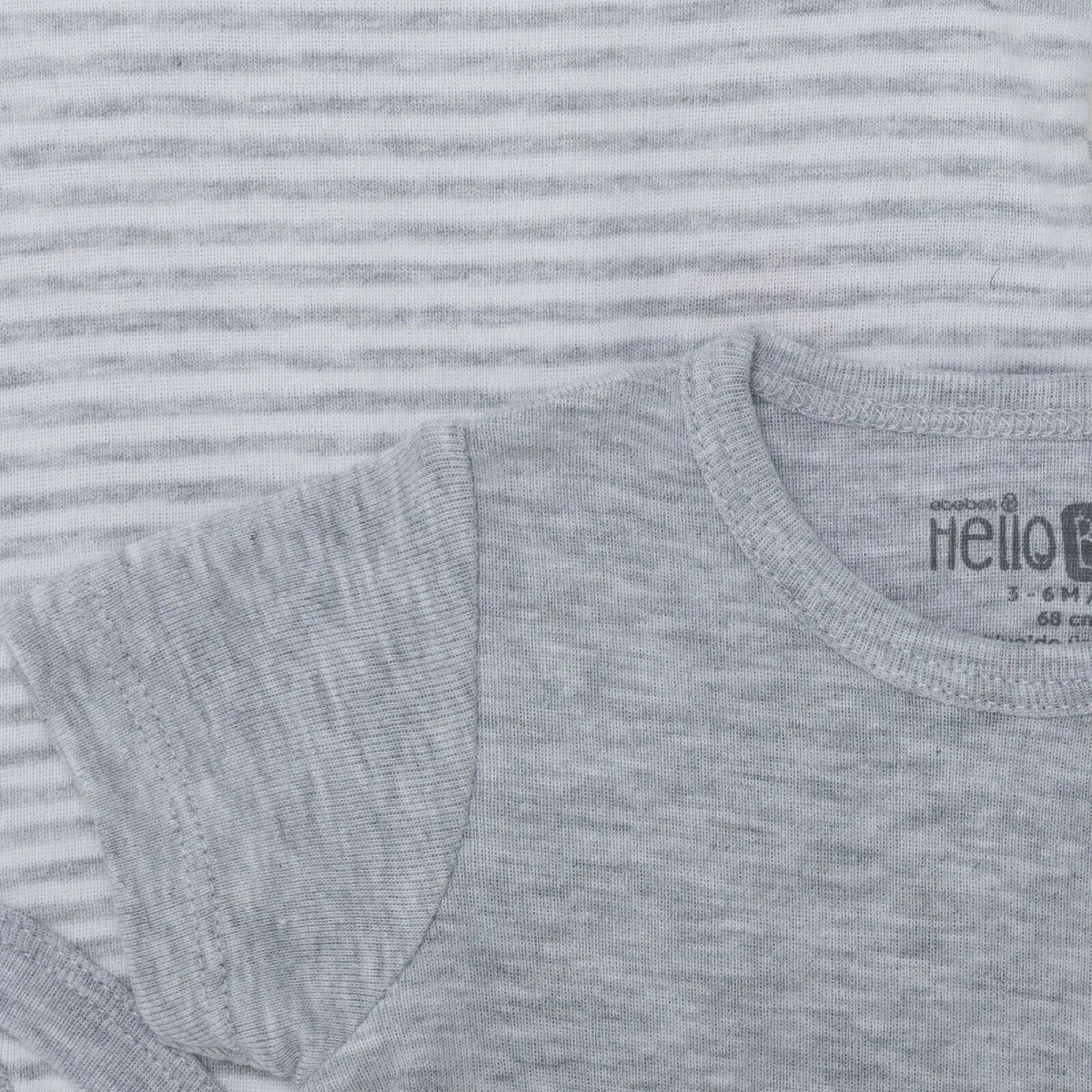 HelloBaby Boys Pack of 2 Short-Sleeve Bodysuits - Grey