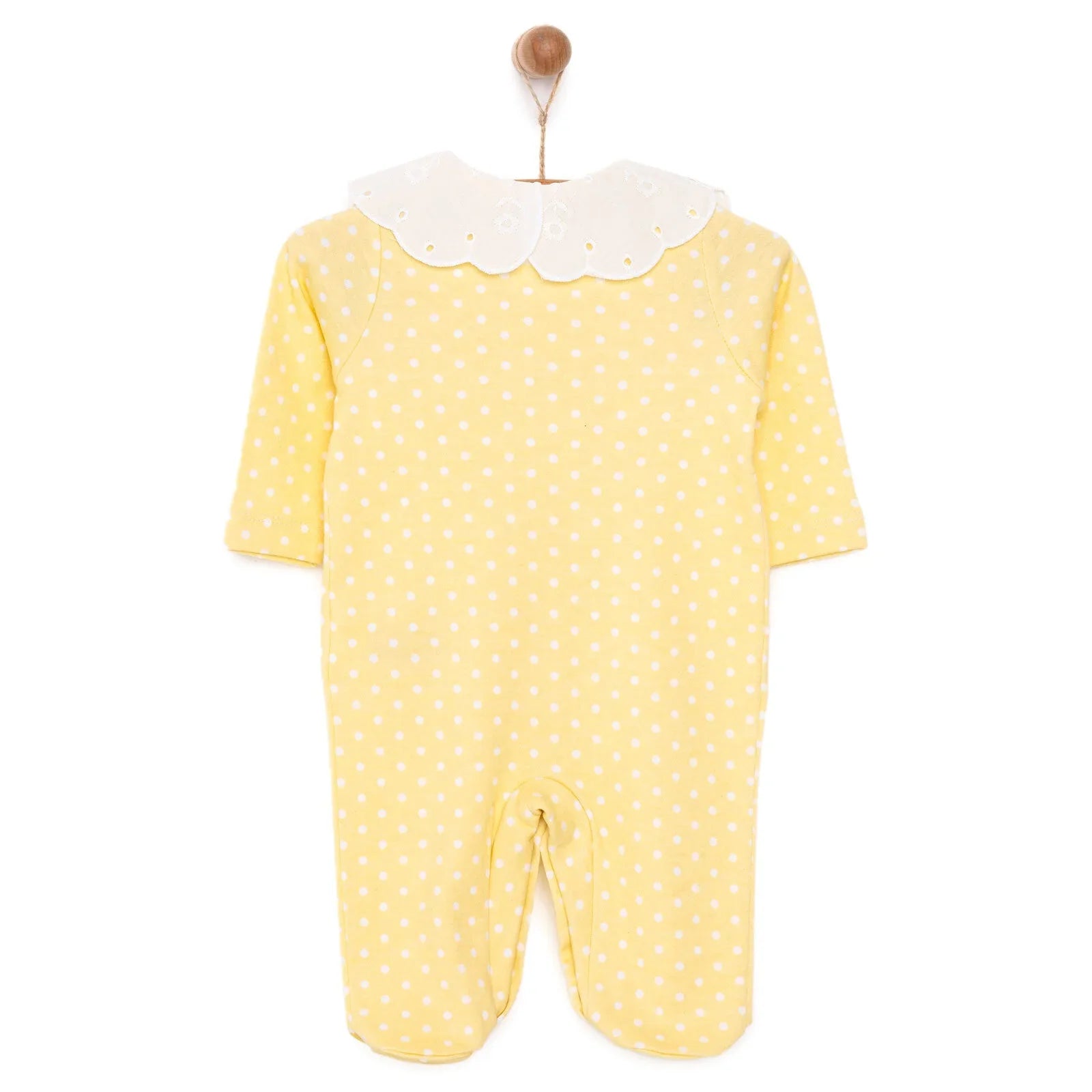 HelloBaby Newborn Girl Footed Jumpsuit - Yellow