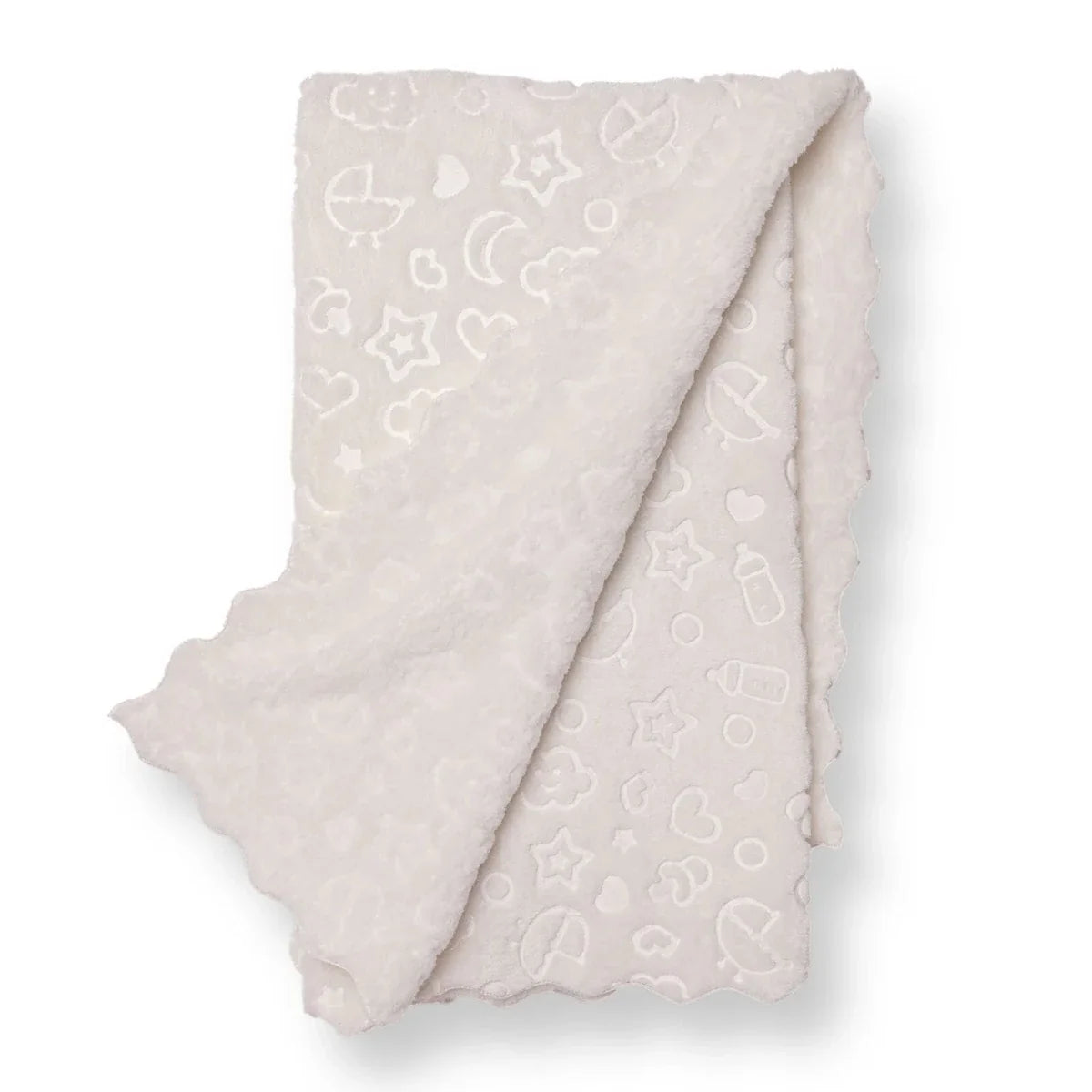 Little Dreams Unisex Plush Blankets - Ecru