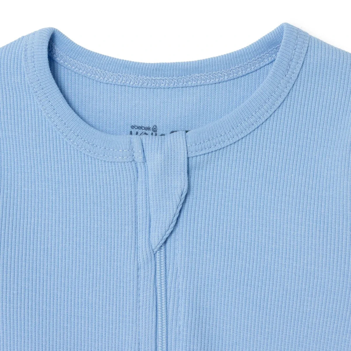 HelloBaby Boys Footed Sleepsuit Zip Fastening Crew Neck Full Length Long Sleeve - Blue