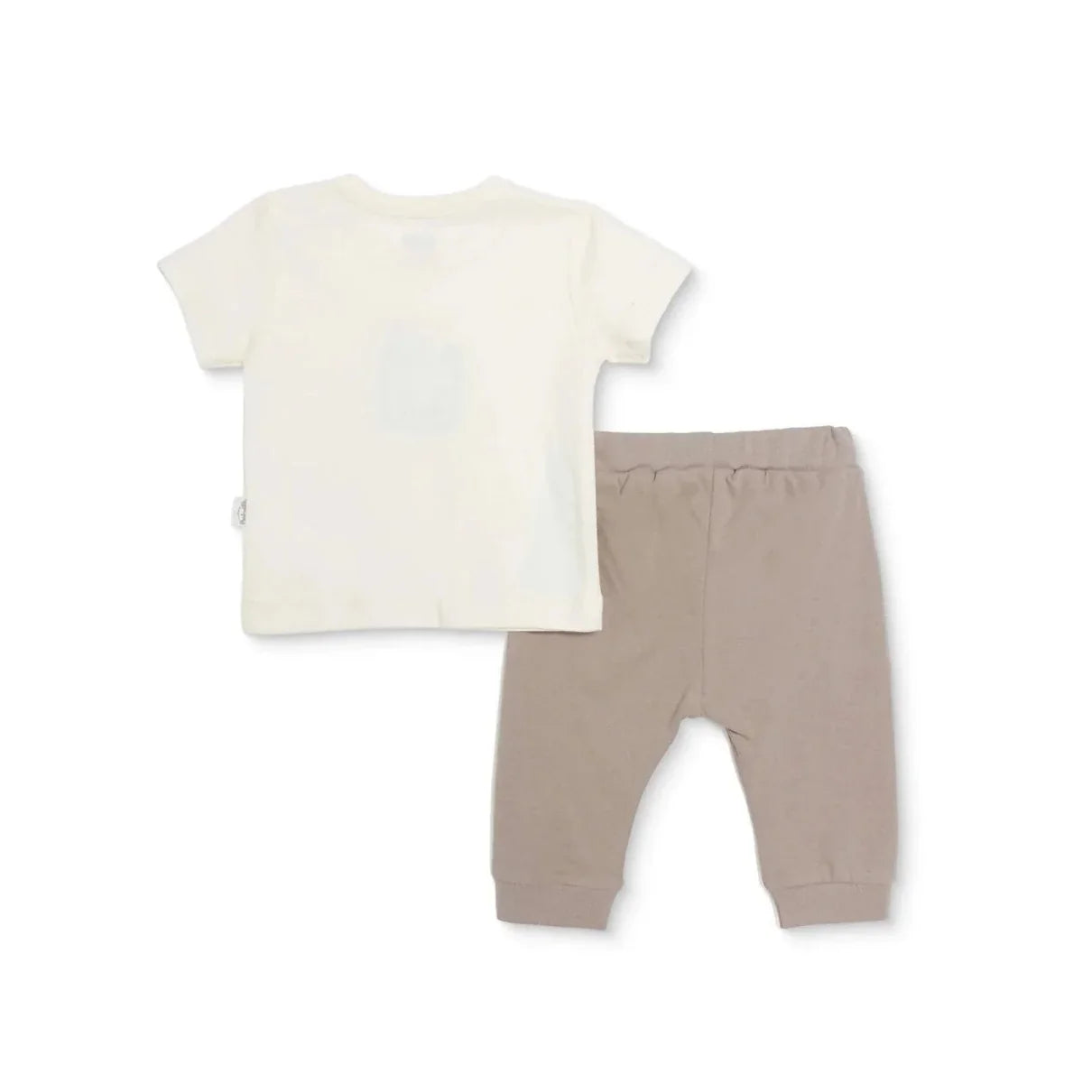 Bebetto Boys T-shirt & Footless Bottom Set Animal Print Baby Carrot Crew Neck Full Length Short Slee - Brown
