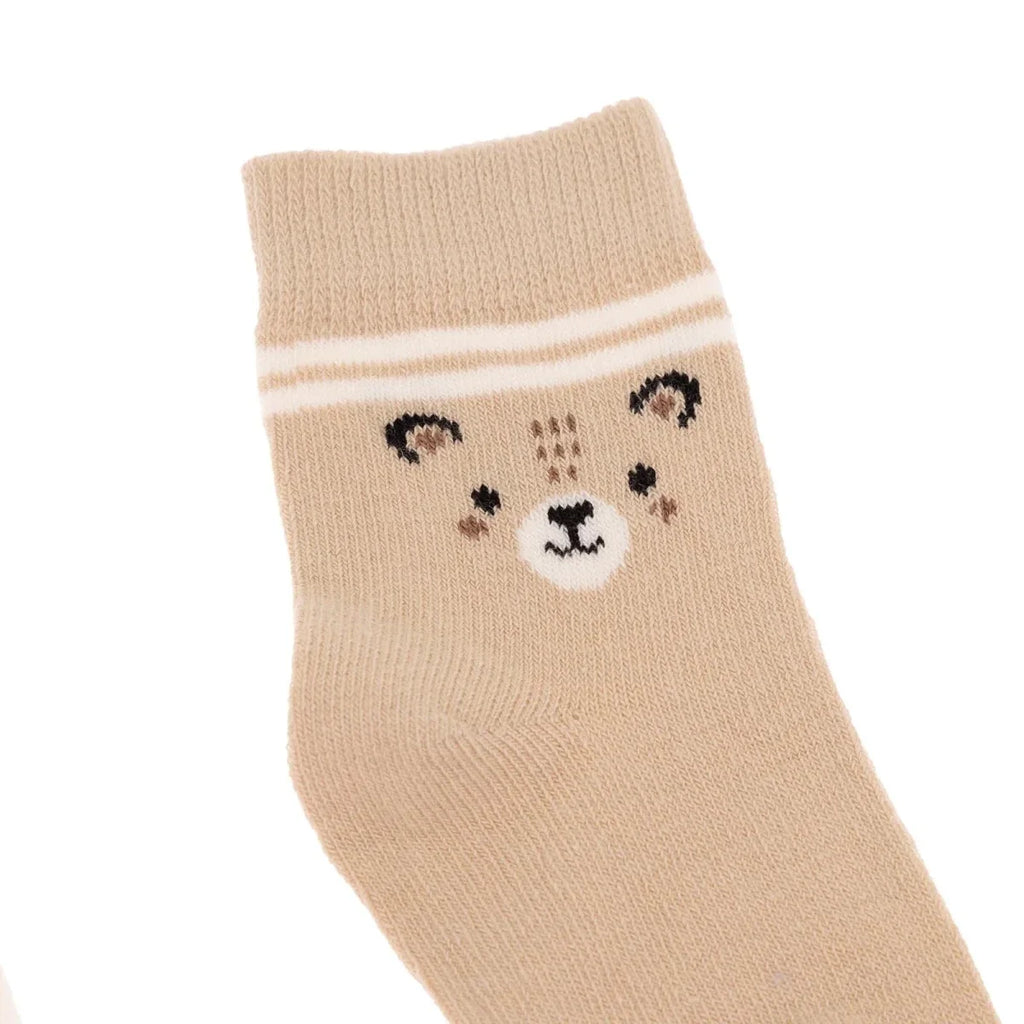 HelloBaby Boys 3-Pack Baby Socks Animal - Mustard