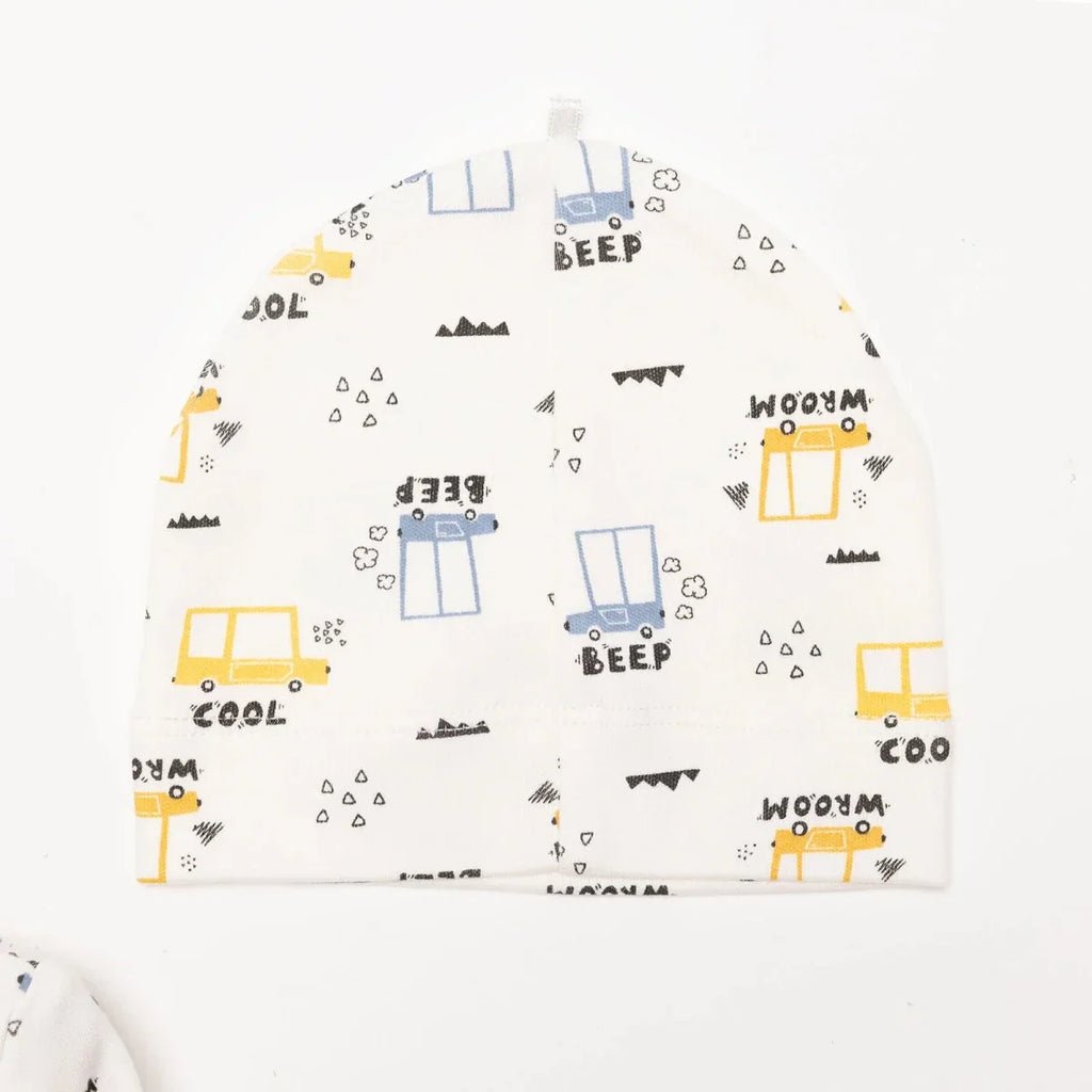 HelloBaby Boy Wrapover Top-Hat-Footed Bottom - Ecru