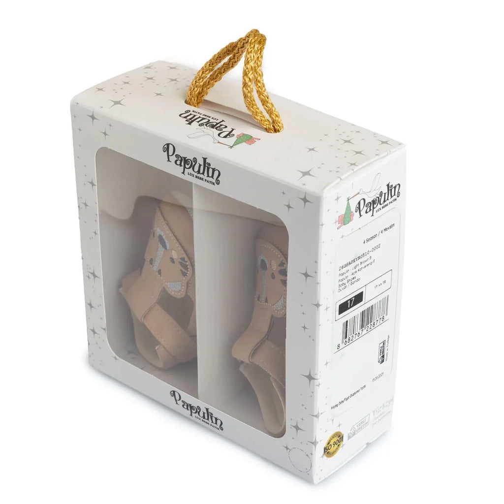 Papulin Boys Pre-Walker Shoes - Light Brown
