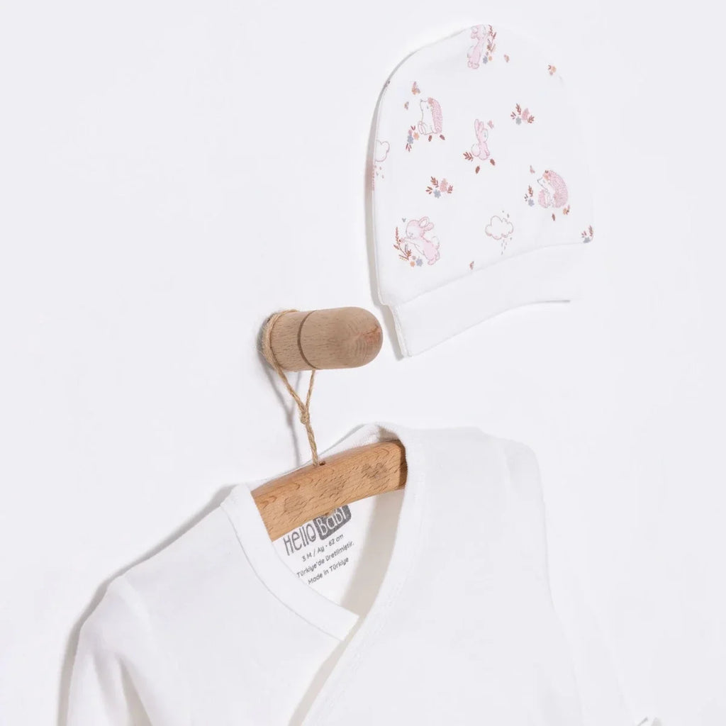 HelloBaby Newborn Baby Girl Set - Ecru