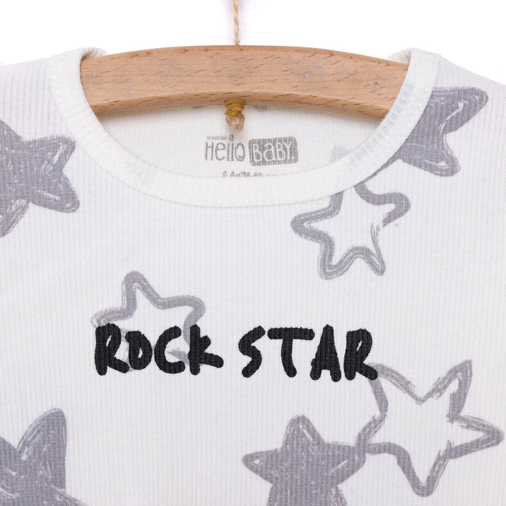 HelloBaby Boy Long Sleeve Pyjamas Set - Ecru